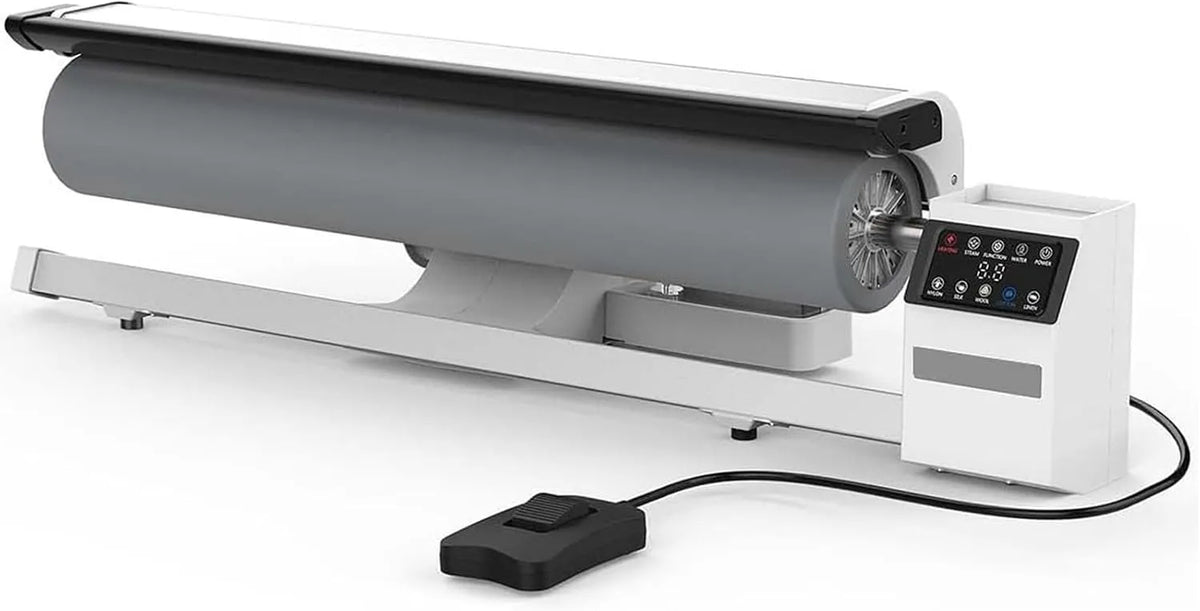 DDZJTPP, žehlení párou, Komerční sušička na sušičky 2950W, 90cm Rotary Para Iron s pedálem pro hotelové, Bílá, 2950W, 90cm, 2l, 70 g