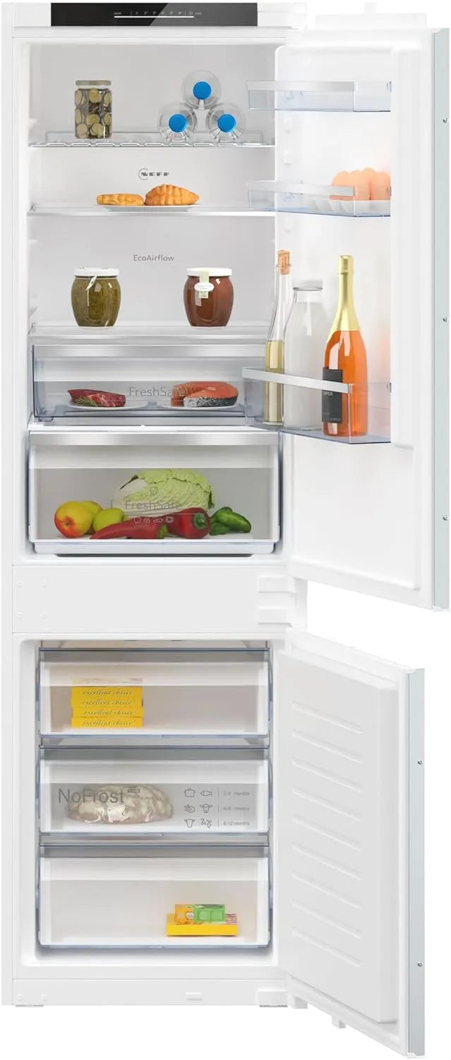 Neff KI7862FE0, Kombinované chladničky s mrazákem, N 50, kombinace mrazniček, 177.2 x 54.1 cm, celkem: 260 L, lednička 184 L, mrazák, Bílá, 2 x 54