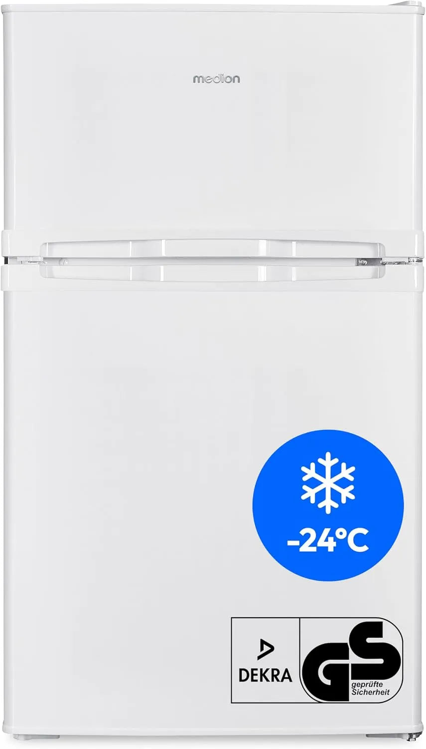 MEDION, Kombinované chladničky s mrazákem, Mini Chladničky - Mrazicí kombinace (85 litrů, 61L lednička, 24L mrazák, 40 dB, Bílá, 85 l, 61L, 24L