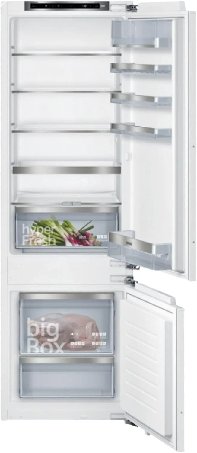 Siemens KI87SADE0 iQ500, Kombinované chladničky s mrazákem, built- in lednice / A + + / 225 kWh / rok / 270 l / low Frost / hyperFresh 0 ° /, Černá