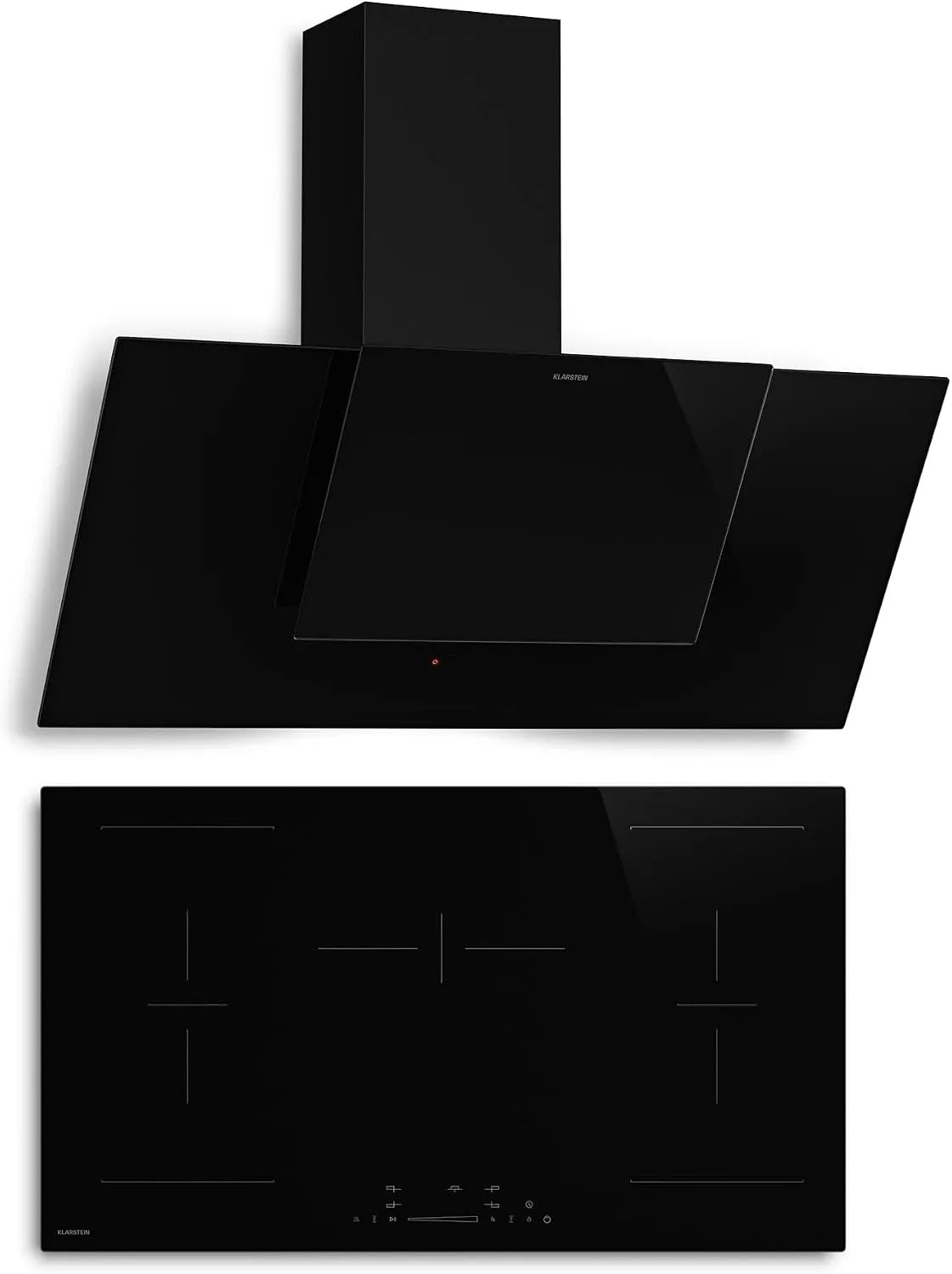 Klarstein, Varné desky, Indukční sporák HaloSync s rozsahem 90 cm - 5 zón, 11400W boost, dotykový, Černá, 90 cm, 11400W, 3000 W, 3, 600 W