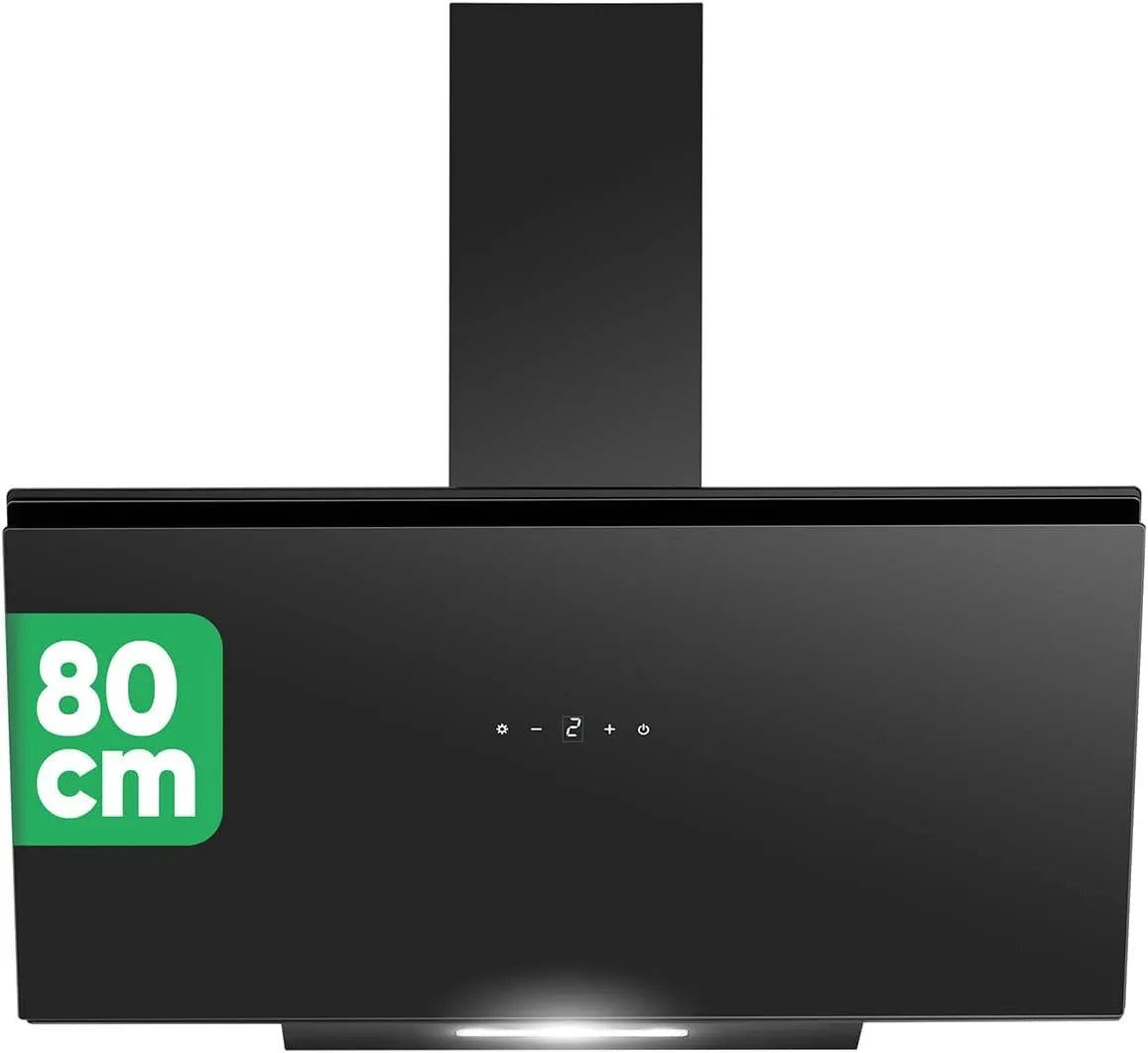 Bomann, Nástěnné digestoře, 80cm ® rozsah kapoty 80 cm široký, Černá / stříbrná, 80cm, 7612 G