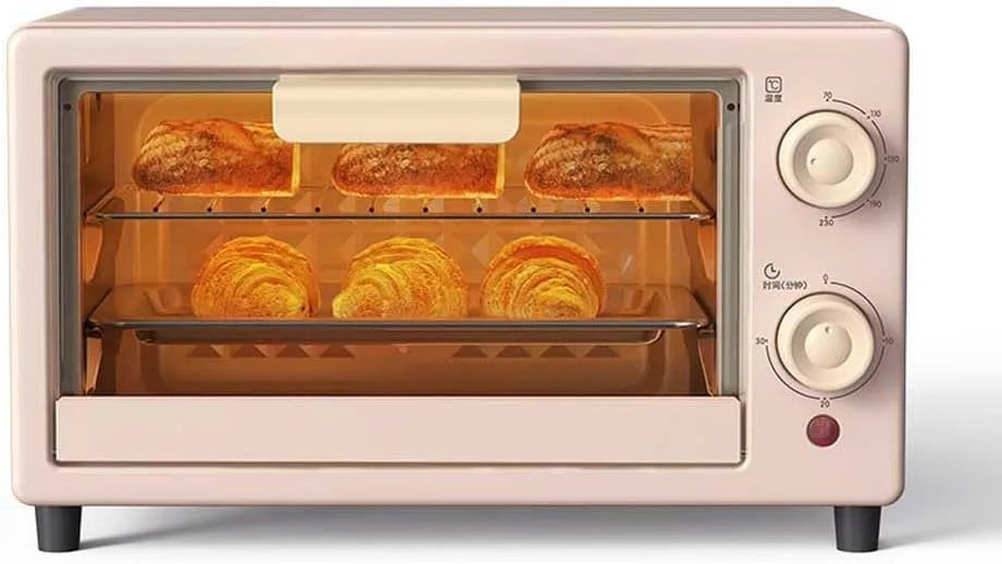 SiMbae, Mini trouby, Mini trouba, Air Fryer toustovač, elektrický, trouba, multifunkční, stůl, Růže, 10 l, 700 W, 9 x 26, 7 x 20