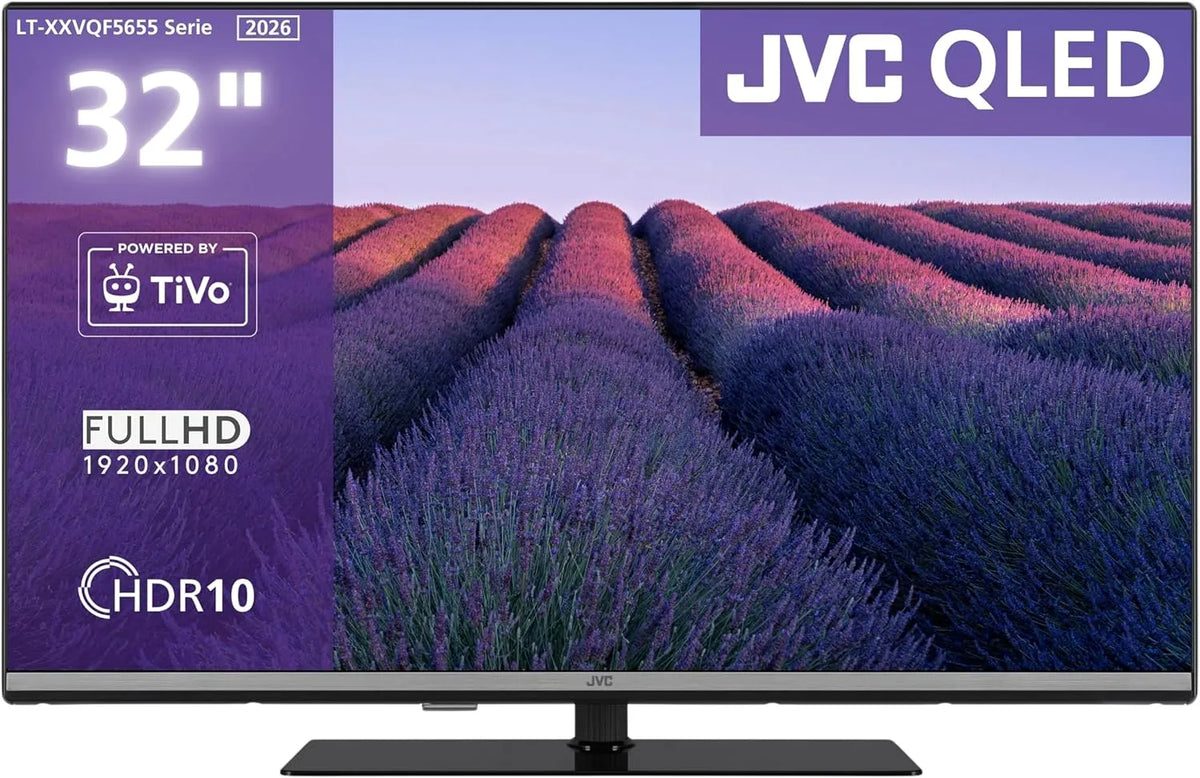 JVC LT-32VQF5655, Přenosné televizory, LT- QLED TV 32 palců Smart TV Full HD rozlišení a HDR, Černá, 32V, QLED, Full HD, 80 cm