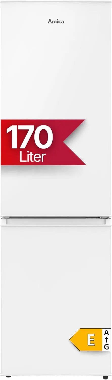 Amica, Kombinované chladničky s mrazákem, lednice - mrazák kombinace freestanding 151.8 x 44.4 x 53.6 cm 170 l mrazák pod, Bílá, 8 x 44, 4 x 53