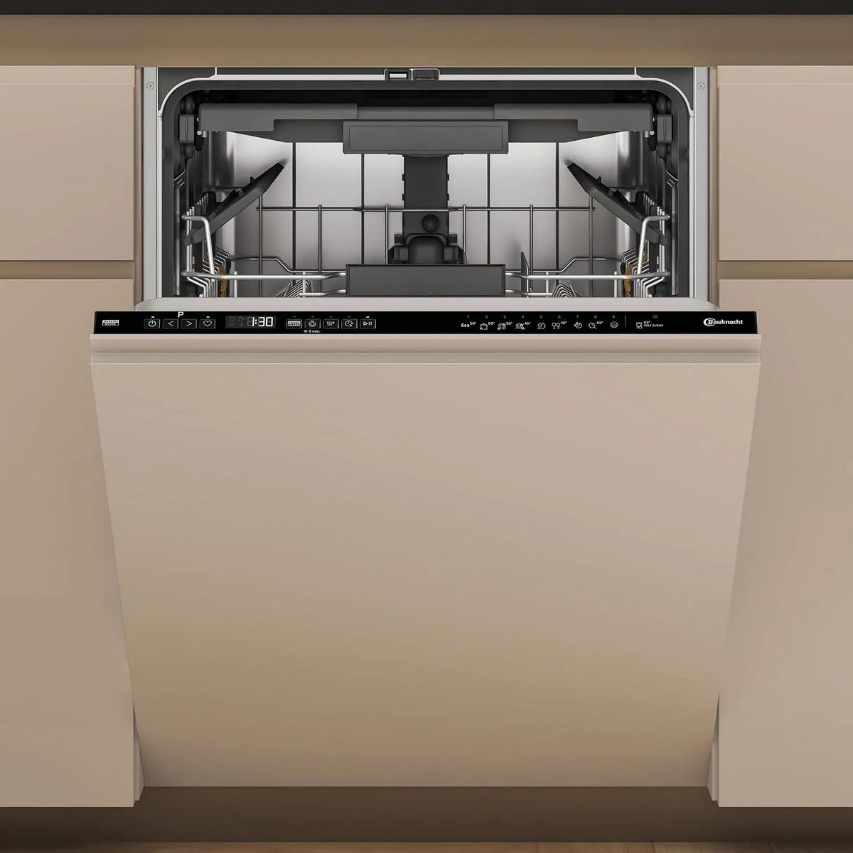 Bauknecht BK7IPA15BM6L0, Myčky nádobí, 60 cm, Plně integrovaná myčka / 60cm / 15 MGD / EEK A / Maxi Space - Interiér /, Stříbrná, 6L