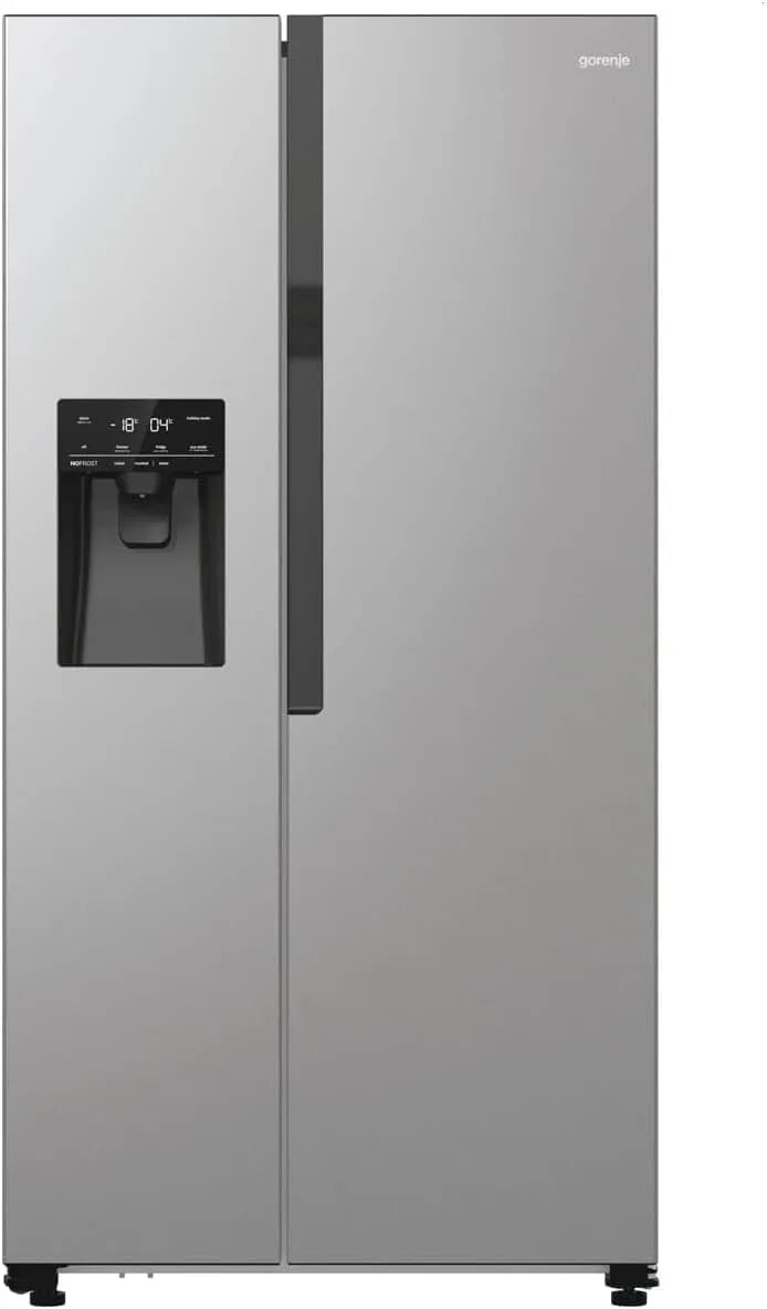 Gorenje NRR9ESXL, Kombinované chladničky s mrazákem, Boční chladič-mrazák kombinace nerezové oceli, Stříbrná, 178.6 cm