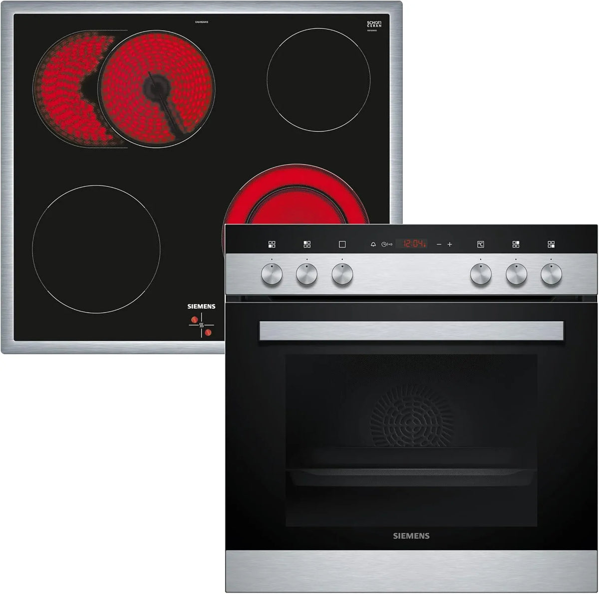 Siemens iQ100 EQ110KA1Z, Sporáky, set s elektrickým sporákem 60 x 60 cm, Černá, 60 x 60 cm