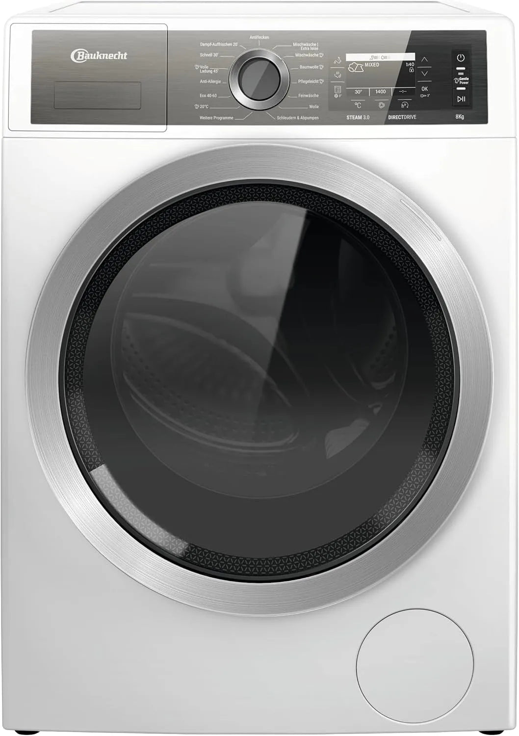 Bauknecht 45Min, Pračky –./ B7X 89 SILENCE DE pračka / džentle-výkon / Nejtišší pračka / A -30% / hygiena, Bílá, 7X 89, 65 dB, 8 kg, 8X 89