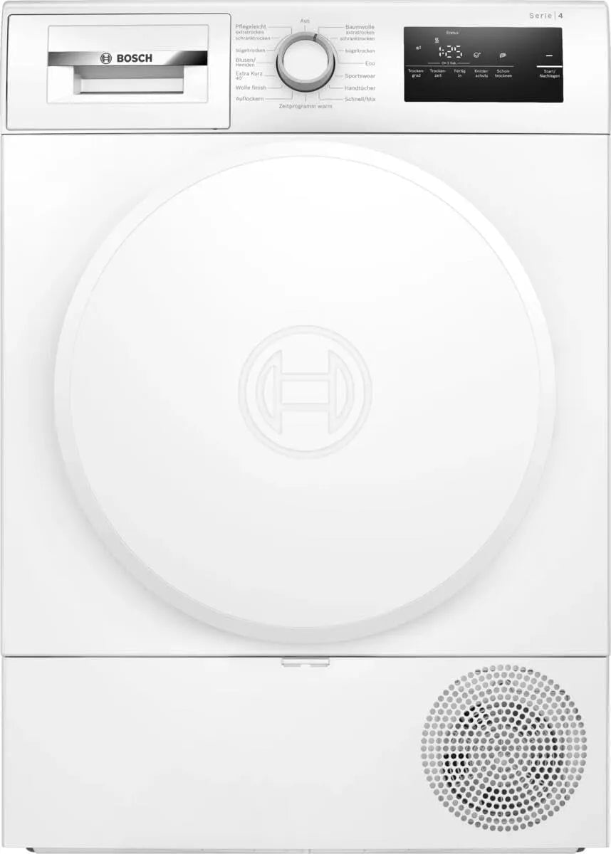 Bosch WTH83V04, Sušičky s tepelným čerpadlem, ová série 4 Tepelné čerpadlo Sušička 8 kg AutoSuchý, Černá, 8 kg, 83V, 04 V, 84, 2 cm