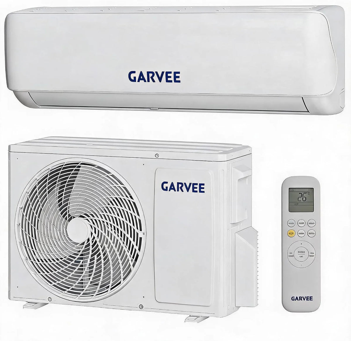 GarveeMore, Splitové klimatizace, Rozdělený klimatizátor 12000 BTU (3, 5 kW) - Invertory, topení a chlazení, Bílá, 12000 BTU, 3, 5 kW, 000 BTU