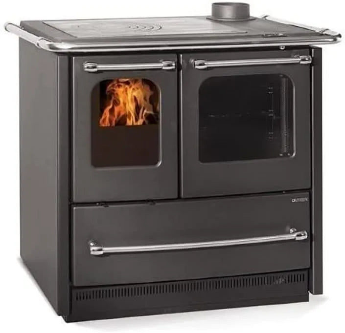 La Nordica, Skříně pro přenos tepLa, Nordica - stufa cucina a legna Nordica sovrana evo 2.0 - nero antracit - 31091, Černý / antracit