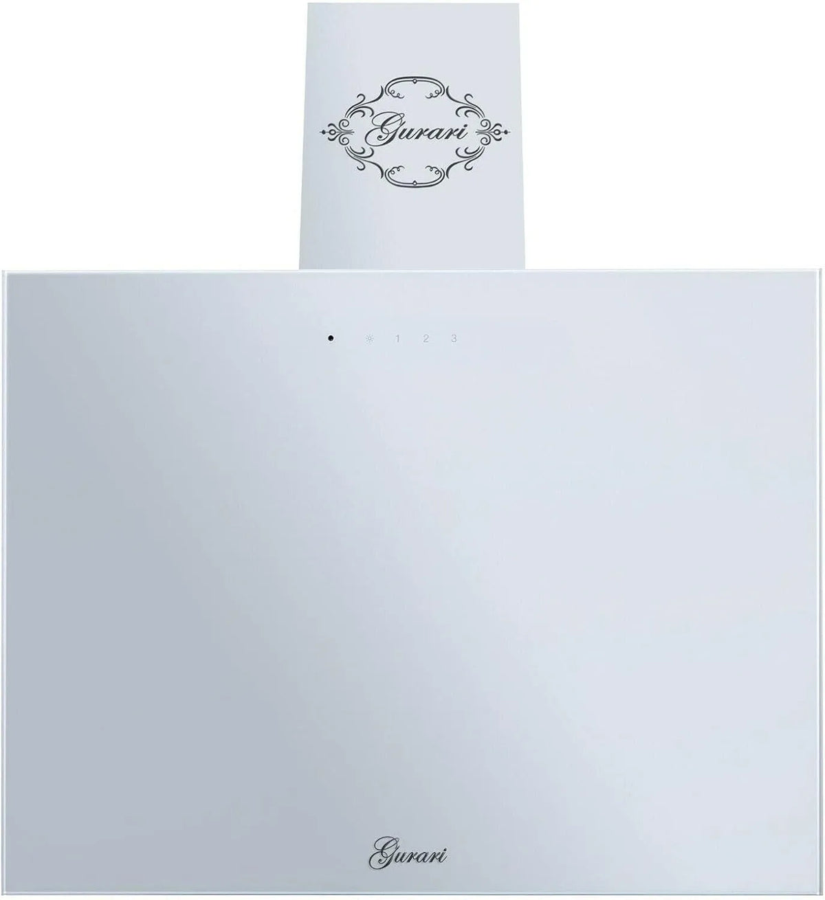 Gurari, Nástěnné digestoře, Hlavička GCH 286 WH 8 Prime Bezešvé plnidlo bílé sklo, Bílá, 286 W, 80 cm, 796 mm, 385 mm