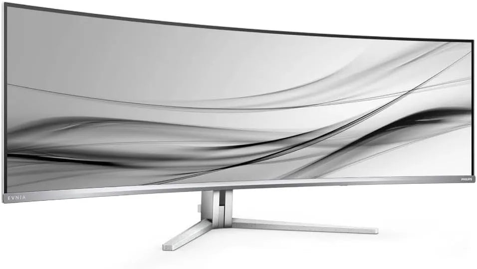 PHILIPS 49M2C8900L 0.03ms, Monitory Evnia - 49 palců DQHD OLED zakřivený herní monitor, 144 Hertz, GtG, Bílá, 8900L, OLED, 5120x1440