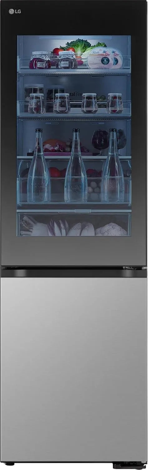 LG GBG5160CPY, Kombinované chladničky s mrazákem, Lednička / Mrazicí box (349 L, třída energie C) s InstaView, Smart Inverter, Stříbrná, 349 L