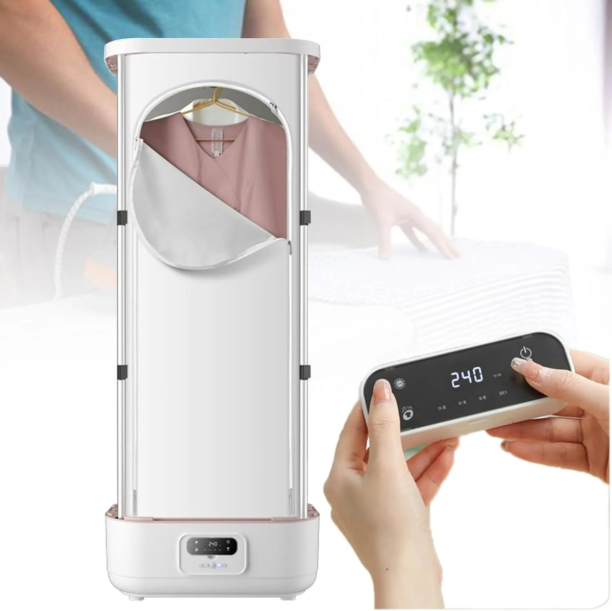 ExoticaBlend, Žehlicí stanice parní, Vertikální pára Žehlička 900W Automatický žehlicí stroj, Přenosný párový sušič, Šedá, 900W, 800 W, 7, 4 kg