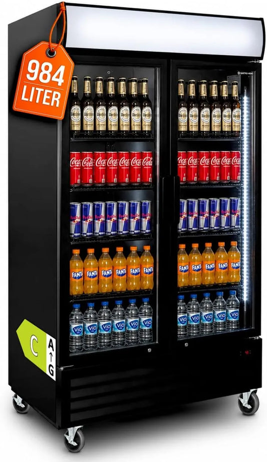 GastroHero GKS-1000KT, Nápojové chladničky, Lednička na nápoje GKS, Bílá, 984 l, 1130 × 720 × 2095 mm