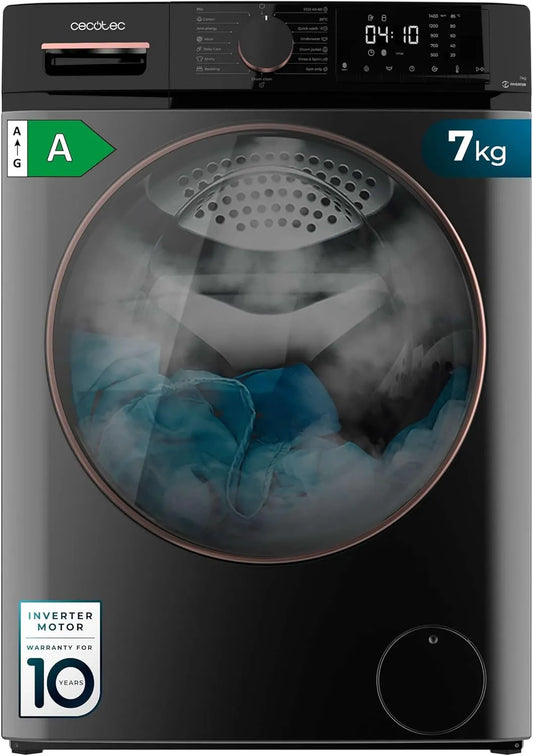 Cecotec, Pračky, Pračka 7 kg Bolero DressCode 7610 Inverter Steel A, Bílá, 7 kg