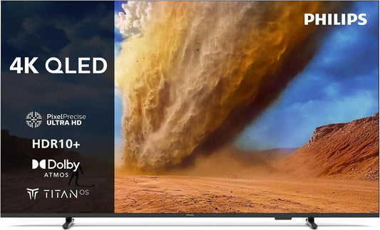 PHILIPS 75PUS7800, Televizory, 4K QLED Smart TV - 75 palcový displej s Pixel Precise Ultra HD, platformou Titan, Černá, 4K, QLED