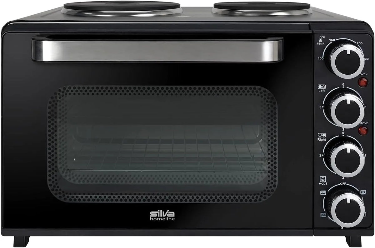 Silva Schneider, Mini trouby, Malá kuchyň KK 3200 s recirkulovaným vzduchem, Černá, 3200 w, 30 l, 4 v, 1600 W