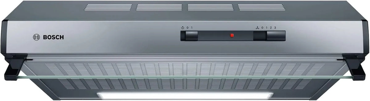 Bosch DUL62FA51, Podstavné digestoře, série 2, podstavba kapota, 60 cm široká, cirkulující a výfukový vzduch, LED, Černá, 60 cm