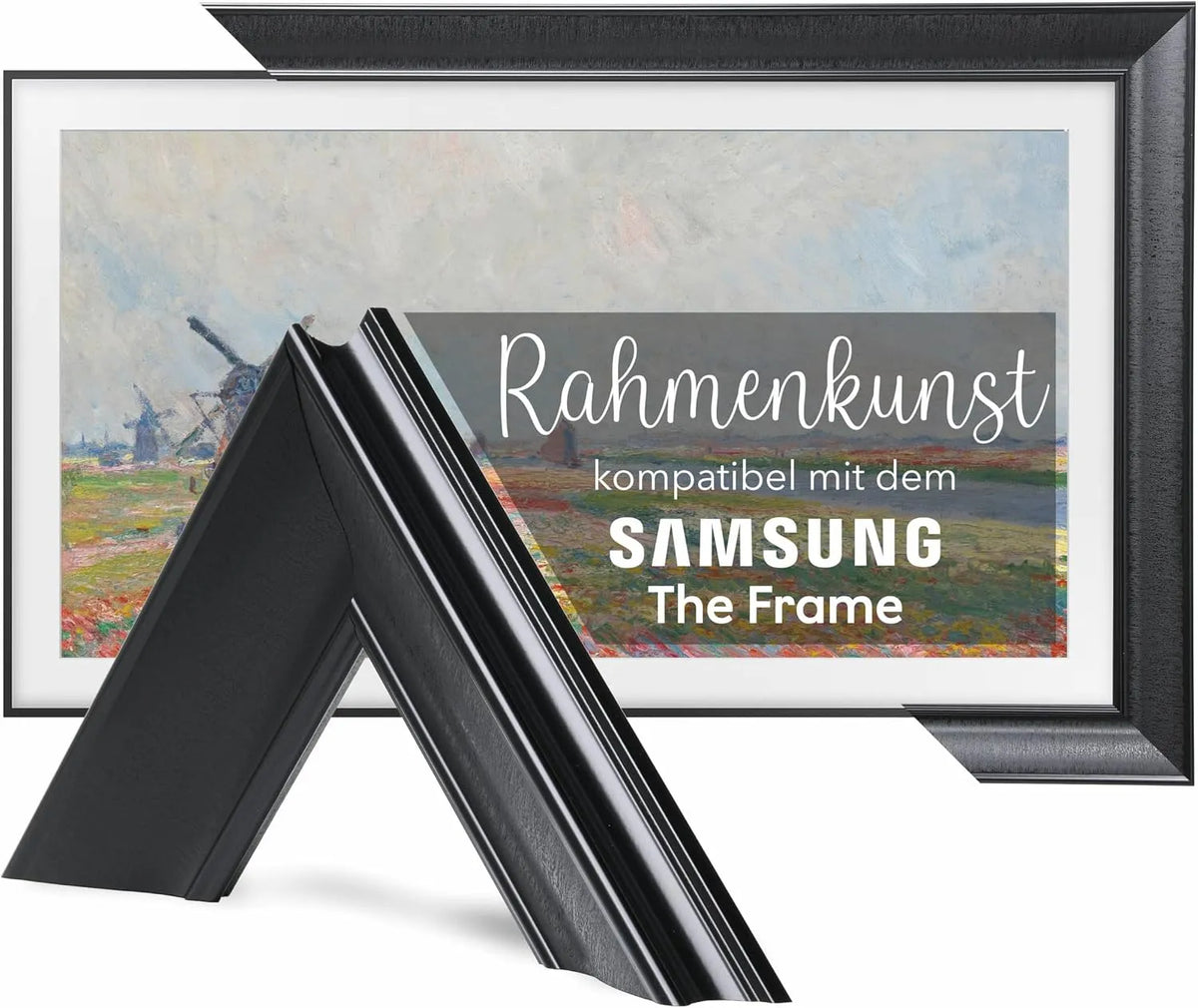 TV Guard 75-Zoll-TV-Rahmen, Ochranné prvky obrazovky TV, 75palcový TV rám pro Samsung Kompatibilní rámeček & Pro, Moderní černá, vhodný, Černá