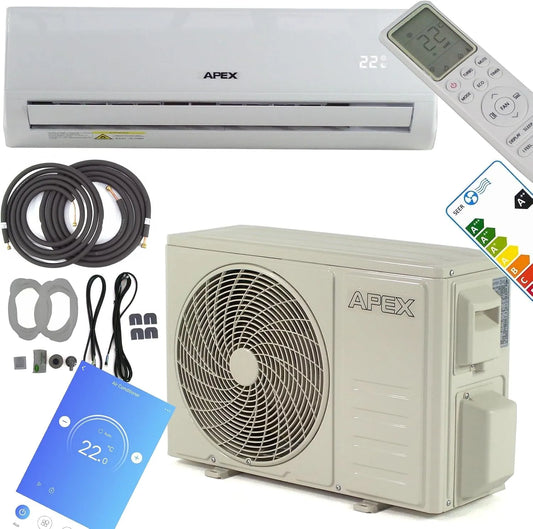 Apex 4in1, Splitové klimatizace, Údržba vzduchu na dělení 12000 BTU topení Dezvlhčovač 3.4kW 56189, Bílá, 12000 BTU, 3.4kW, 56189 V, 50 dB