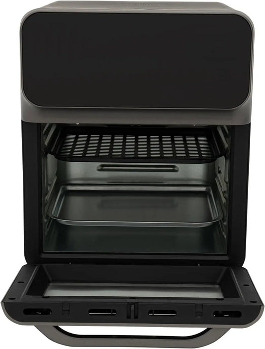 TaNeHaKi, Trouby, Mini trouba 13L teplý vzduch fritor 1350W horký vzduch Airfrier pečení, Černá / stříbrná, 13L, 1350W, 27x26x32cm, 4, 5kg
