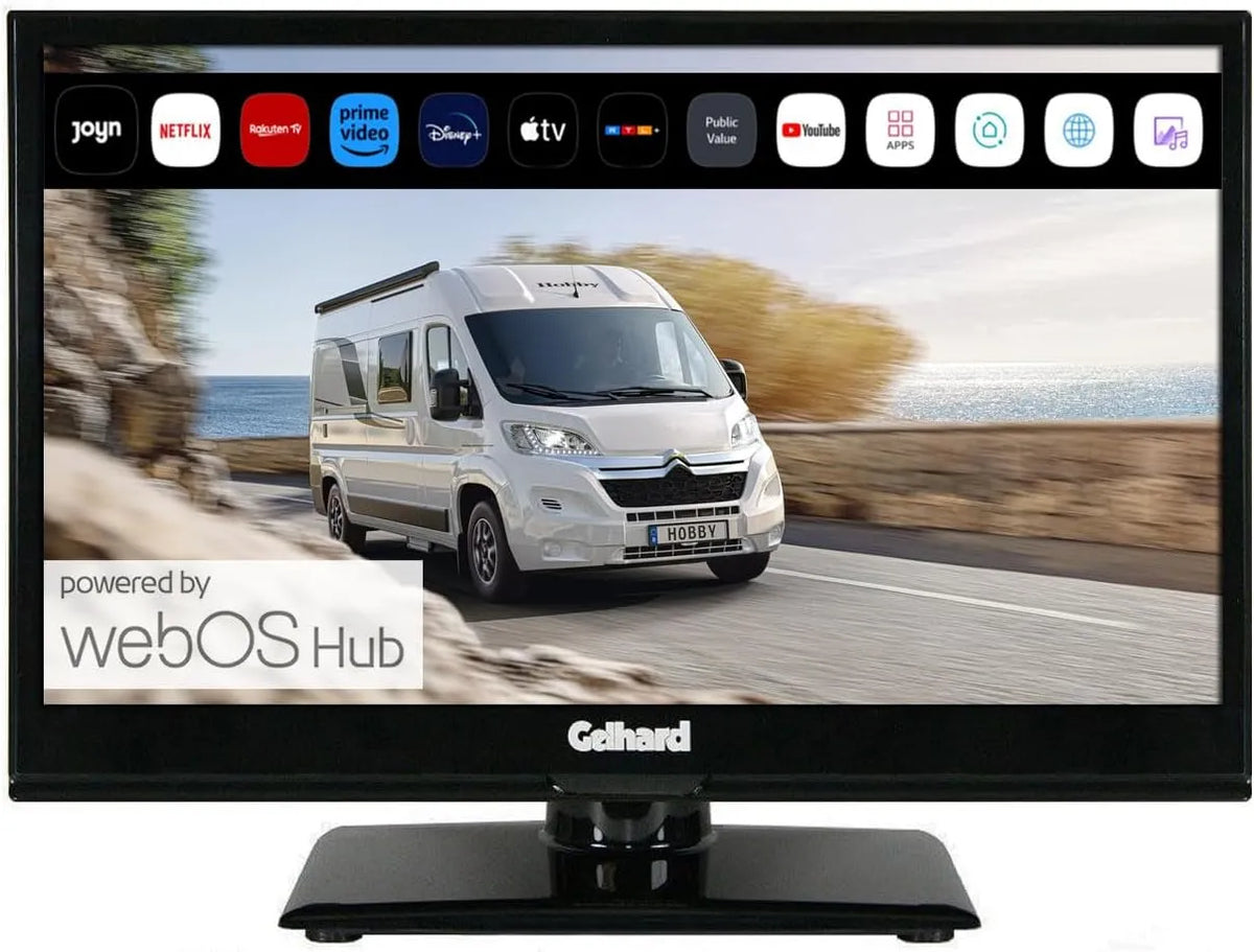Gelhard 230Volt DVB-S2/C/T2, Televizory, Smart TV GTV1625 Smart TV s Webosem a Bluetooth DVB-S2 / C / T2 (Kabelová /, Černá, 230V, 12 v, 24 v