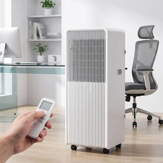 GIOFEOIK 24-Stunden, Mobilní klimatizace, Přenosná klimatizace 12000 BTU, chlazená na 350 m2, Mobilní klimatizace s, Bílá, 12000 BTU, 10000 BTU