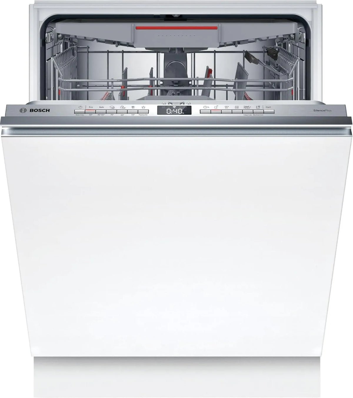 Bosch SMV4ECX27E, Myčky nádobí, 60 cm, ová série 4 - Smart built- in myčka nádobí, plně zasouvatelná, přizpůsobitelné, Stříbrná, 2 v