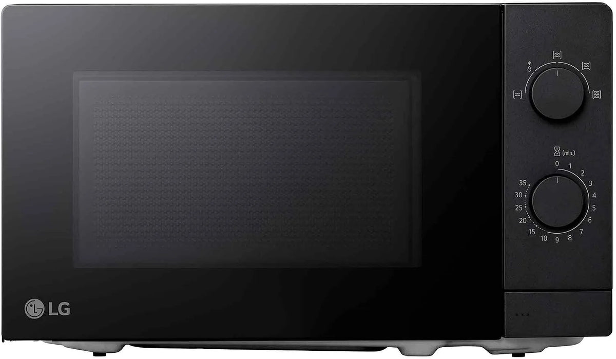 LG MS2082F, Samostatné mikrovlnné trouby, sólo mikrovlnná trouba s výkonem 700 W, 20 L, šířka 439 mm. Intuitivní, Černá, 700 W, 439 mm