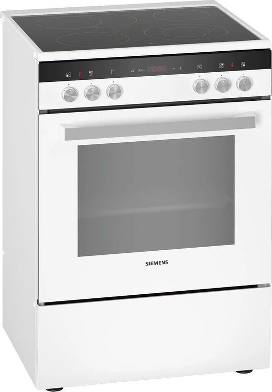Siemens iQ300 HK9R3A220, Sporáky, Elektrický stojící sporák bílý 60 cm, Bílá, 60 cm, 4 v, 1.8 kW, 2.4 kW