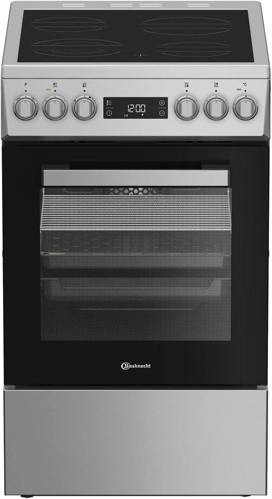 Bauknecht B5V8LMX, Sporáky, Standstadt / Hot air trouba s 8 funkcemi / Cooktop se 4 zóny vaření / Hydrolysis, Stříbrná, 5V, 8L, 60 l, 0, 92 kW