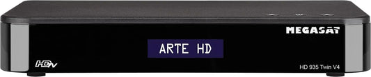 Megasat, Satelitní přijímač, HD 935 Twin V4 - Twin-Sat přijímač, PVR, Bluetooth - černá, 2 v, 65 dB, 25 dB, 3 L