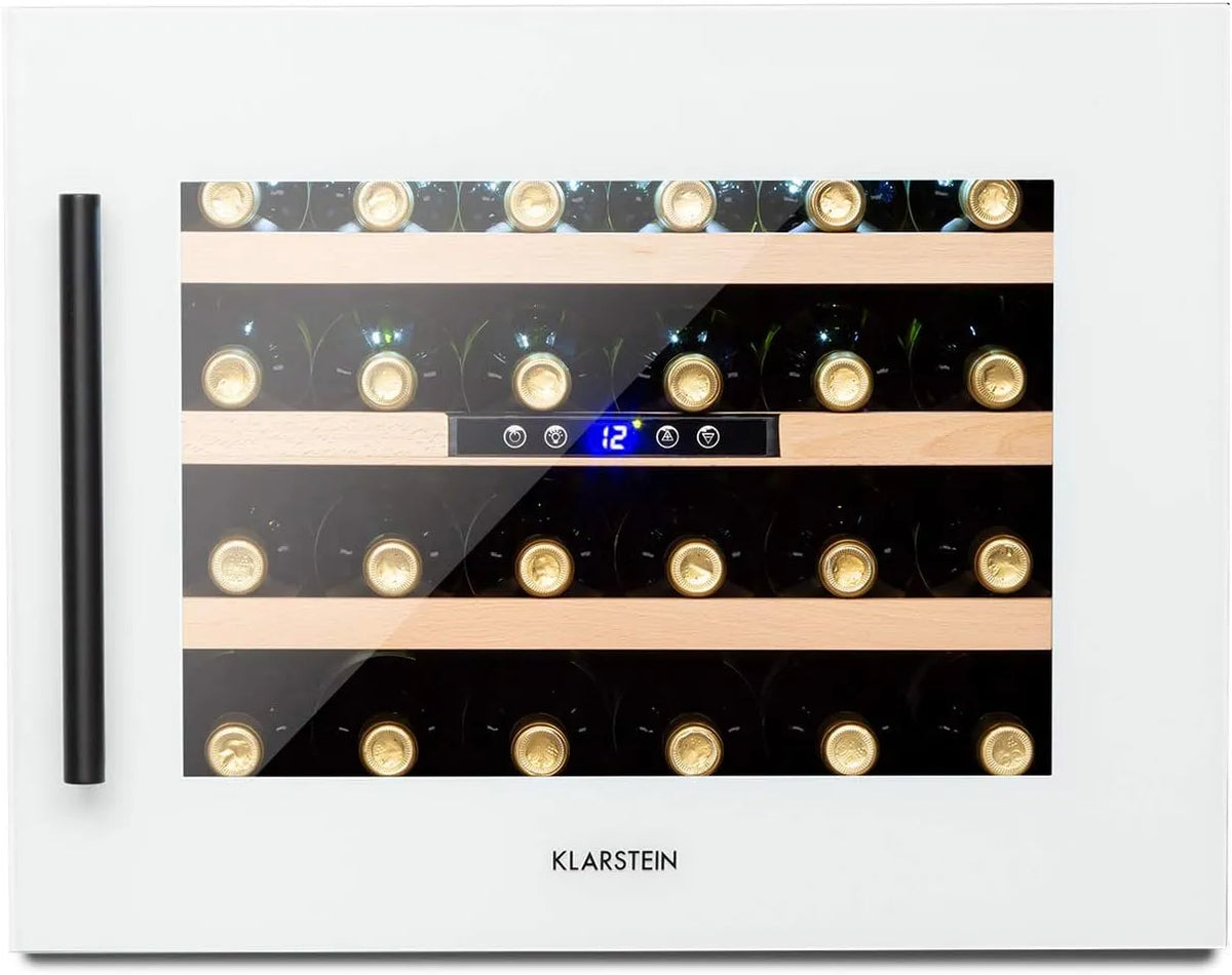 Klarstein, Vestavné vinotéky, Vinsider built- ve vinném kondenzátoru / drinkovém boxu, jednozónové vinné, Černá, 24 l, 57l, 38 dB