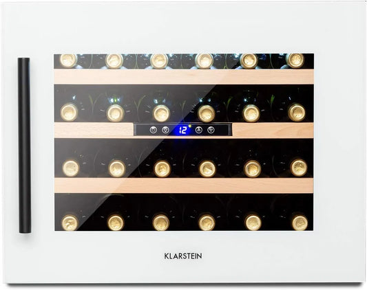Klarstein, Vestavné vinotéky, Vinsider built- ve vinném kondenzátoru / drinkovém boxu, jednozónové vinné, Černá, 24 l, 57l, 38 dB