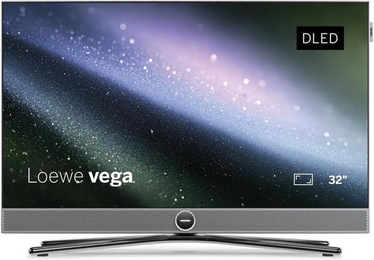 LOEWE, Televizory, Vega 32, 4K Smart TV, 32 palců TV, vše-kartáčované černé, Černá, 4K, 60 w, 390 L, 120 Hz
