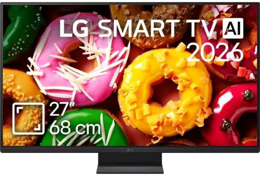 LG 27LB70003LA Gen9, Přenosné televizory, TV 27 palců (68 cm) Full HD LCD TV (α5 4K AI procesor, Webos 26, 120Hz) [model, Černá, 27L, 70003L