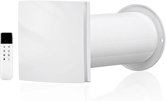 LINGGONGAIR, Nástěnné ventilátory, 100mm 100 mm decentralizovaný ventilační systém s rekuperací tepla - nástěnný, Černá, 100mm, 5W