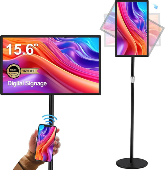 AYSTekMann 64GB, Digitální Signage displej Indoor Interaktivní LCD dotykové obrazovky Komerční, Černá, 5G, 4G, 64G, 1920 x 1080
