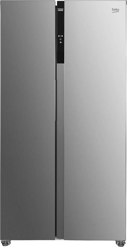 Beko GNO5323XPN, Kombinované chladničky s mrazákem, bPRO 500 Side-by-Boční lednička s mrazákem, 532 l celkový objem, 347 l chladicí, Stříbrná