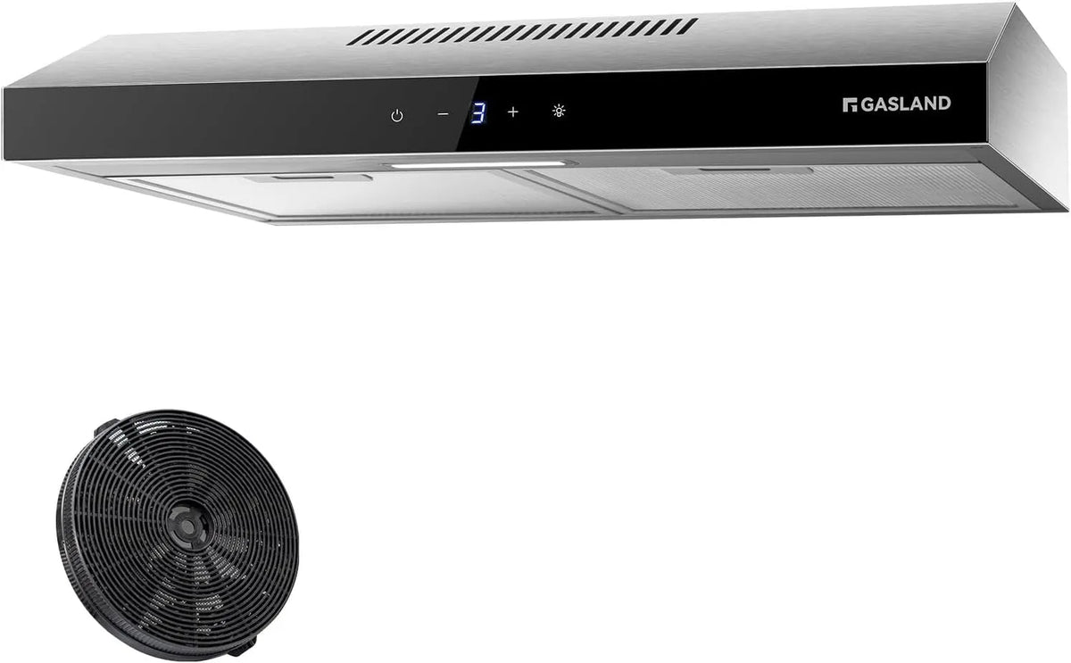 GASLAND SR60SS, Podstavné digestoře, 60cm Chef rozsah kapuce 60 cm cirkulující vzduch, tichý výfukový vzduch 202 m3 /, Stříbrná, 60cm, 1 x 2