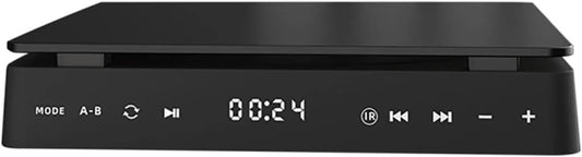 MKHQST 1080P, Přenosné DVD přehrávače, DVD přehrávač HD přenosný CD-VCD hi-fi stereo přehrávač práce pro TV projektor, Černá, 2 V