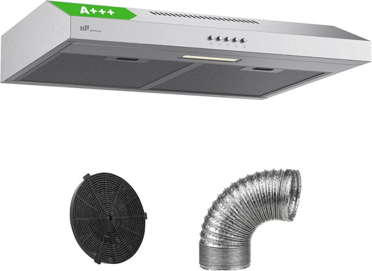 Upstreman HU60, Podstavné digestoře, Vnější strana A + + + rozsah kapuce 60 cm, stříbrná, 60 cm, 6 kW, 1.5W, 61 dB