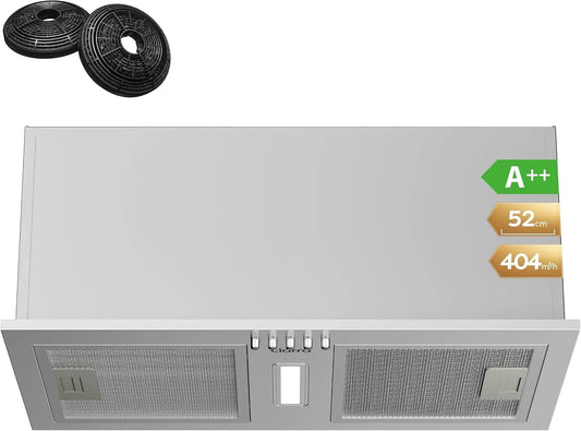 CIARRA 404m3 CBCS5937A, Moduly ventilátoru, Instalace ventilátoru pro ventilátor s rozsahem kol / h 52cm, Černá / stříbrná, 52cm, 002X2
