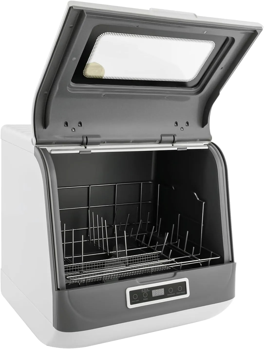 Coniaio, Stolní myčky nádobí, Mini myčka nádobí s ovládáním dotyku a 5L vodní nádrž, stolní myčka s vodním, Bílá, 5L, 220V, 800W, 50 Hz