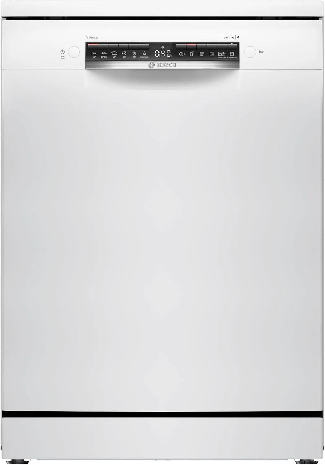 Bosch SMS4HVW14E, Myčky nádobí, 60 cm, Myčka nádobí 60 cm, volně stojící, program Silence, košíky VarioFlex a zásuvka, Bílá, 45 dB, 75 kW