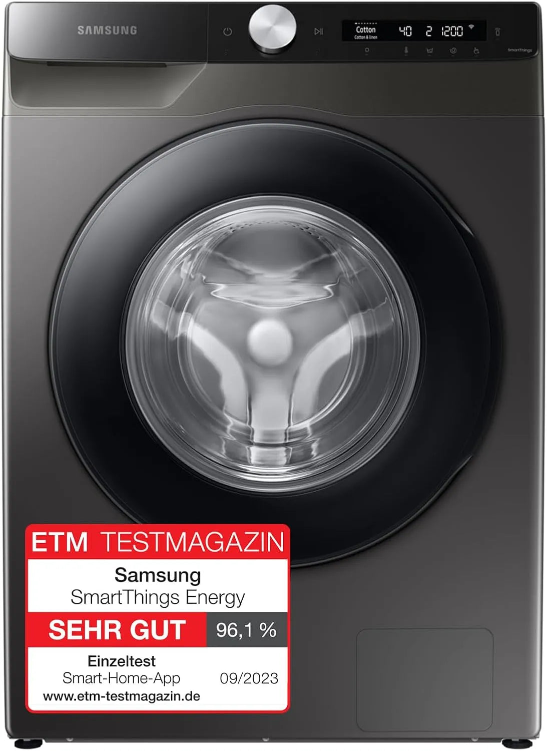 Samsung WW80T534AAXAS2, Pračky, pračka, 8 kg, 1400 ot. / min, Ecobublina, Automatické dávkování mycích a, Stříbro / Černá, 60 x 85 x 55 cm