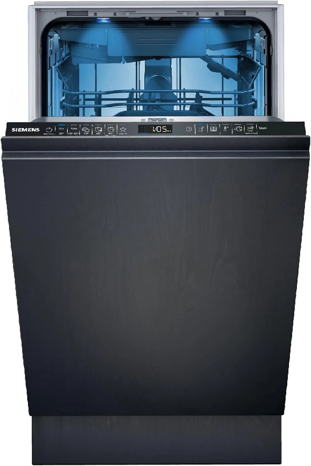 Siemens SR65EX09ME iQ500, Myčky nádobí, 45 cm, Plně integrovaná myčka, varioSpeed Plus, autoOpen dry, smartStart, Stříbrná, 5 × 44